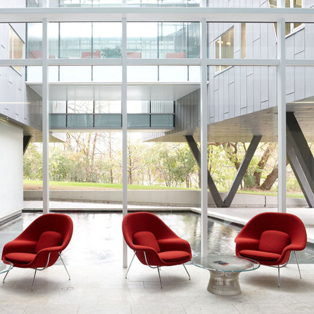 Womb Lounge Chair & Ottoman by Knoll Eero Saarinen