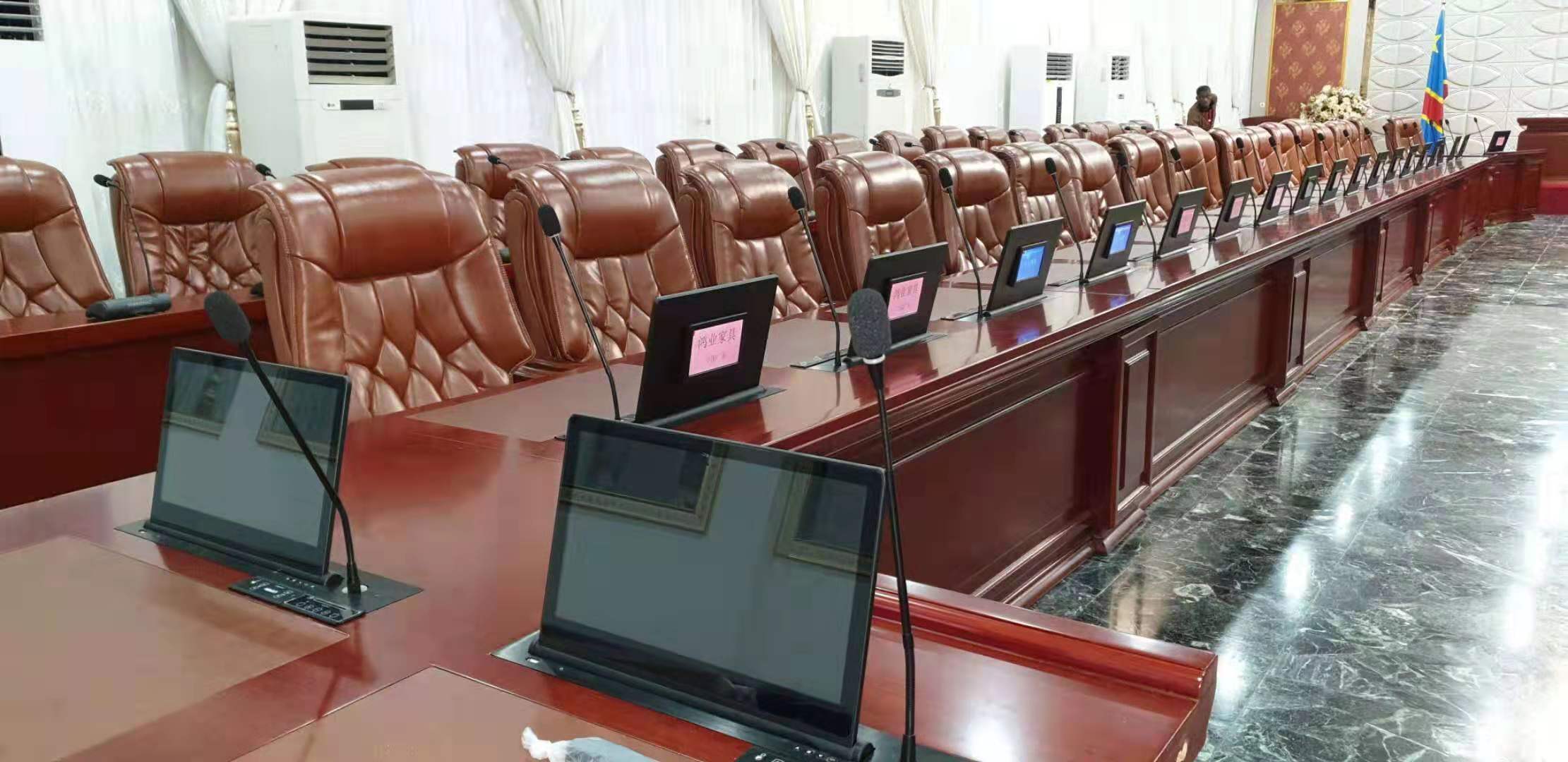 鸿业刚果金总统府同声传译系统家具14