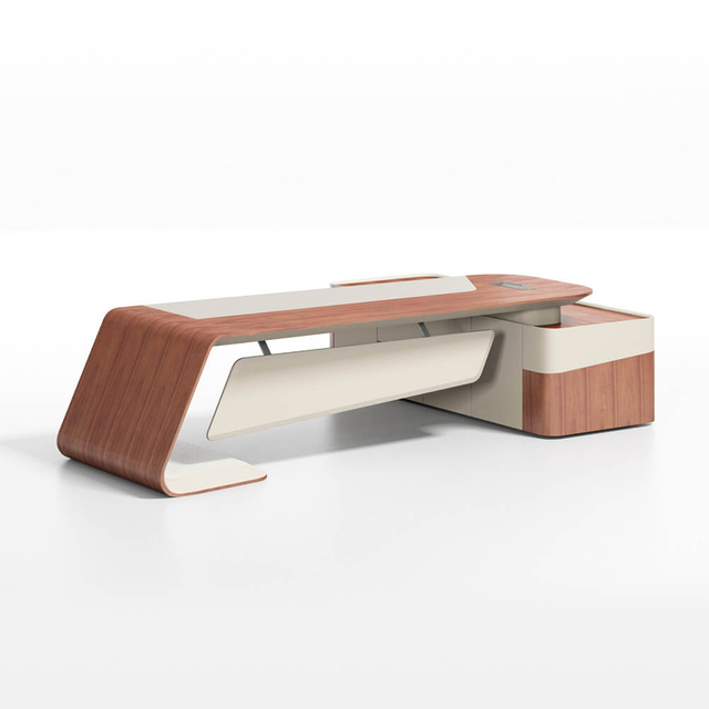 Modern Design CEO Boss L Shaped Desk for Luxury Executive Office
