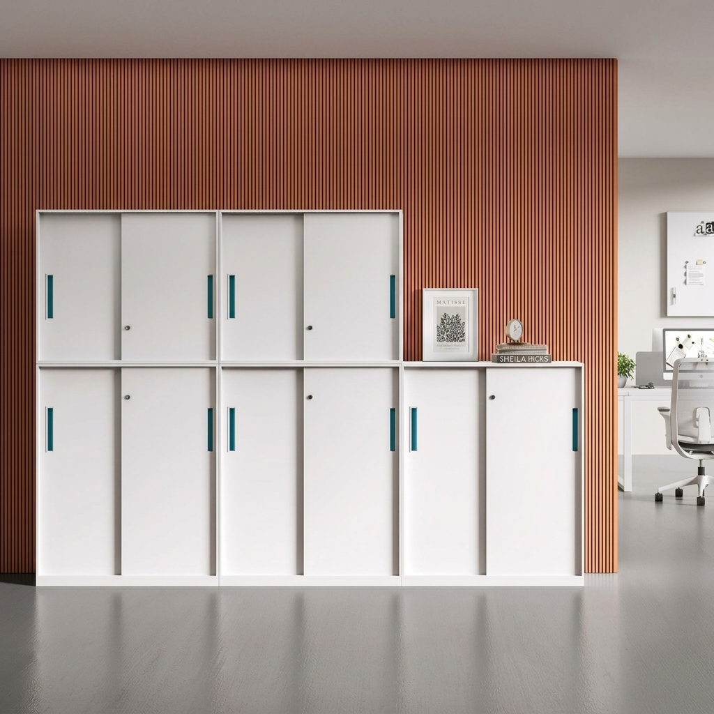 Modern Office Storage Cabinet Lockable Modular Executive Credenza