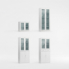 Glass Door Office Cabinet Modern Lockable Metal Filing Storage
