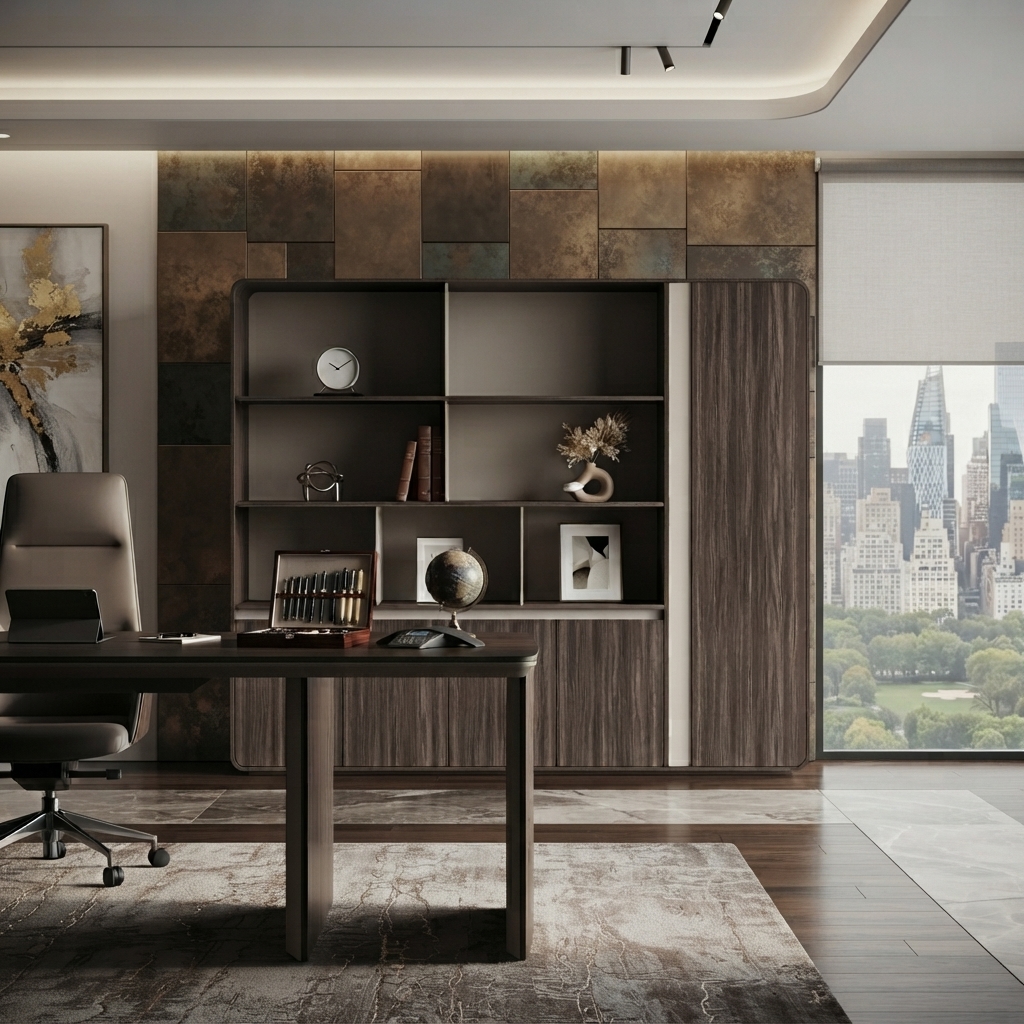 Office File Cabinet Modern Wood Storage Display Unit