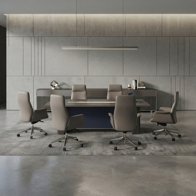Executive Conference Table Integrated Power Large Modern Boardroom Furniture