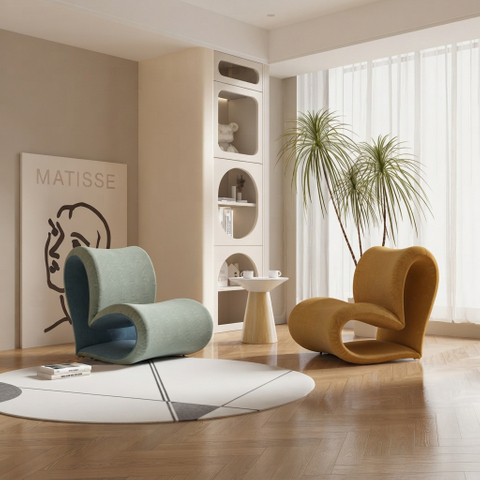 Modern Accent Lounge Chair Creative Heart Shaped Armchair
