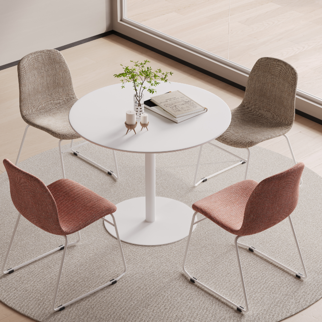 Round Bistro Coffee Table for Office Lounge Areas
