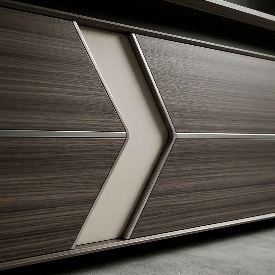 CEO Desk Voyage Series with Modern Wood Panel