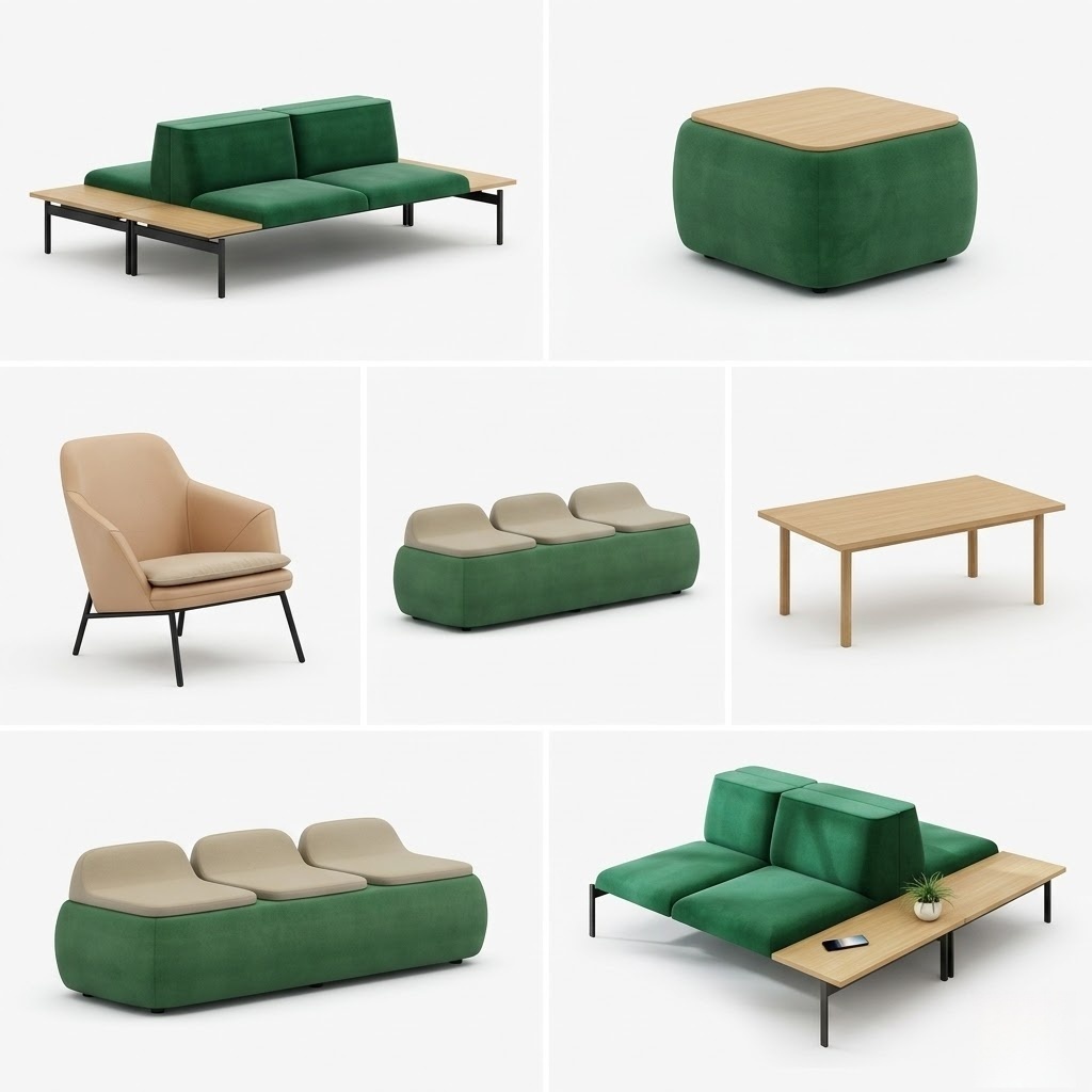Collaborative Office Public Breakout Seating Solution