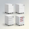 Mobile File Cabinet Locking Three Drawer Under Desk Storage