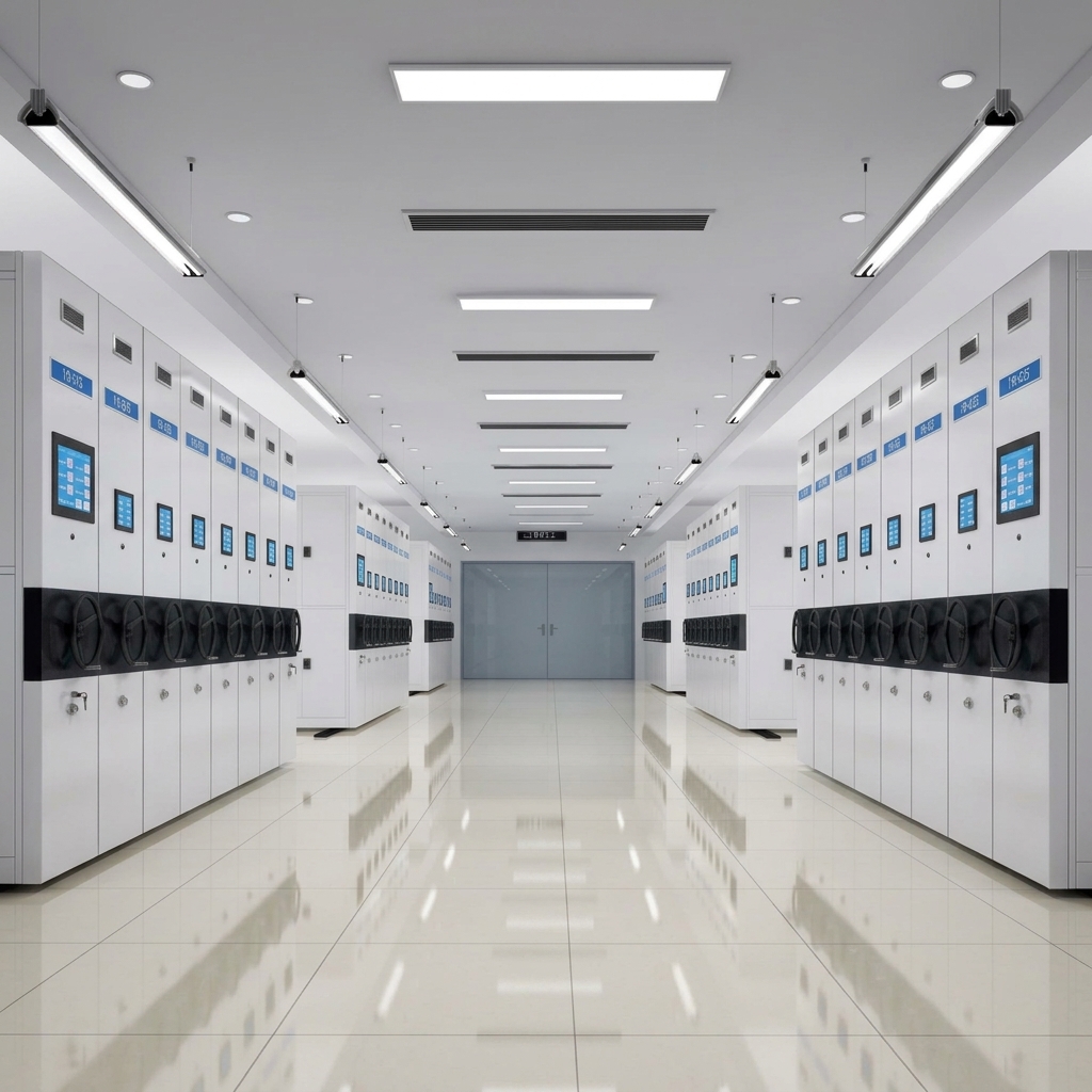 Smart Mobile Shelving System Electric High Density Archive Storage
