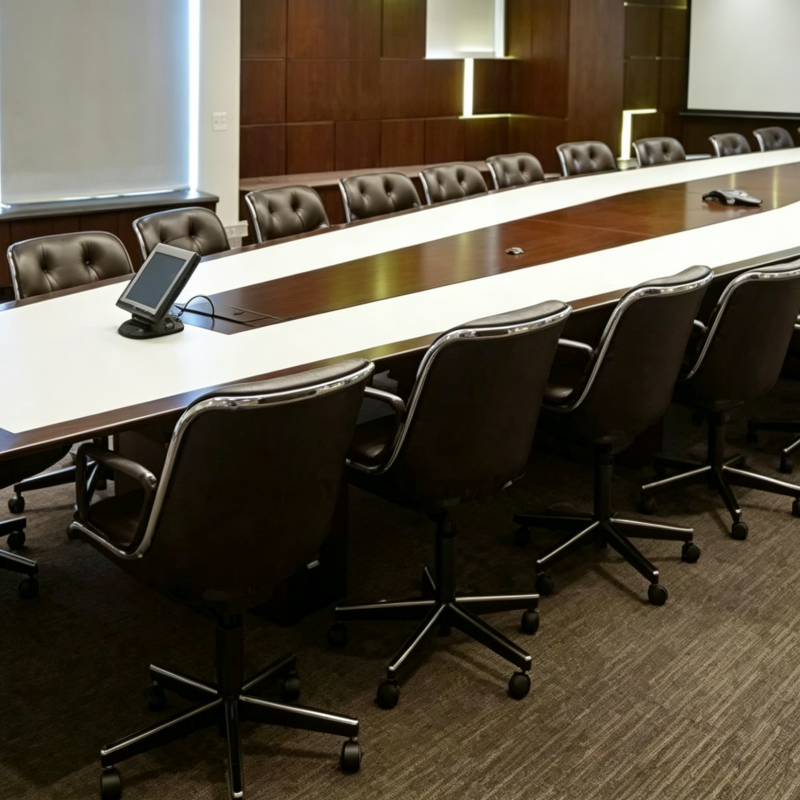 Luxury Walnut Veneer Meeting Room Table