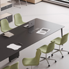 Compact Office Conference Table with Soft Upholstered Seating