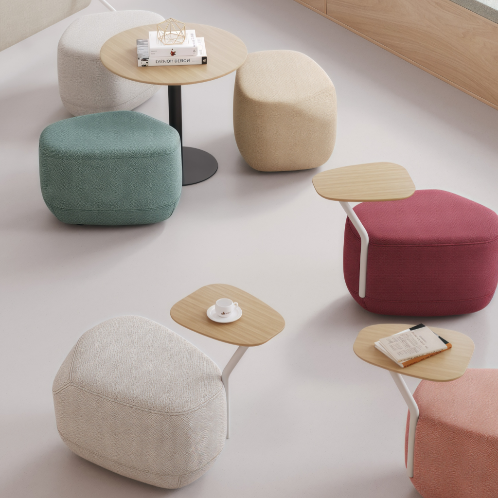 Office Pouf Stool Seating for Agile Office Spaces