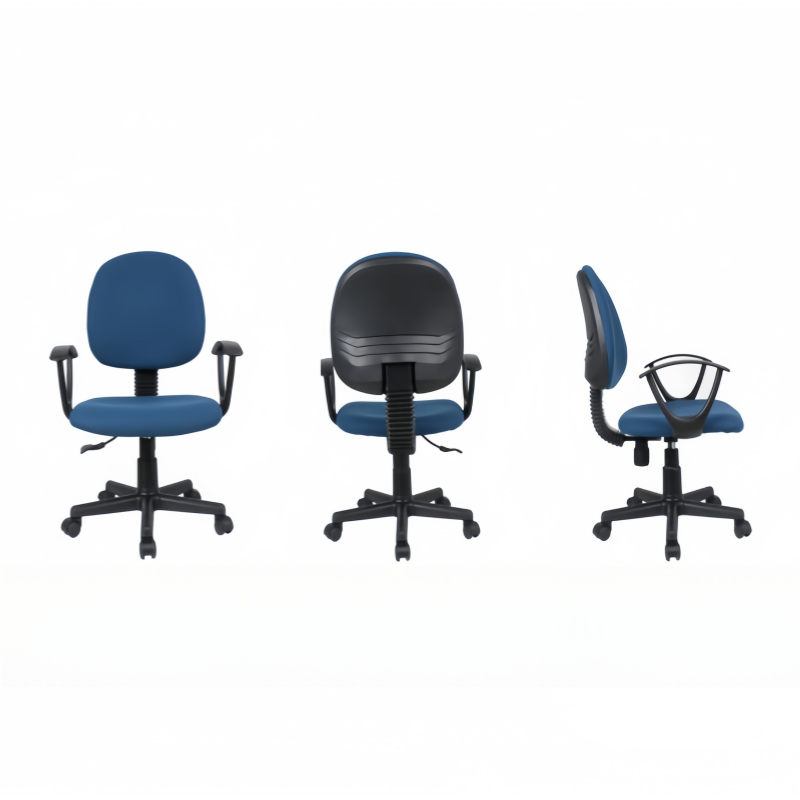 Blue Mesh Task Office Chair with Fixed Arms