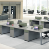 Collaborative Office Workstation Desk with Privacy Screens