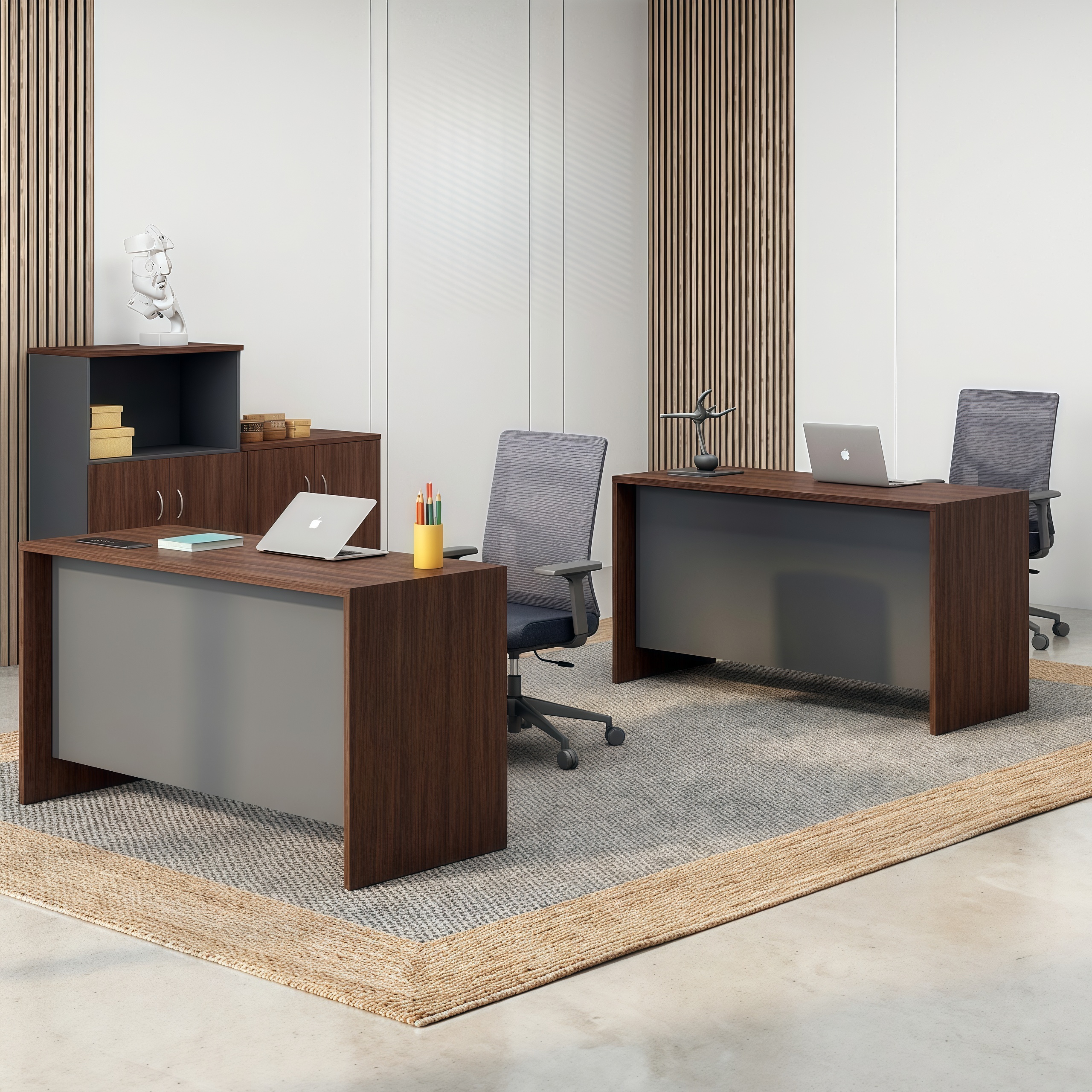 Executive Office Desk Modern Wood Workstation Computer Table
