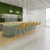 Office Bar Stool Upholstered Adjustable Rolling Counter Height Seating