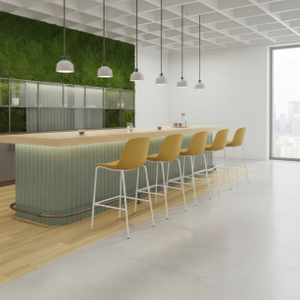 Office Bar Stool Upholstered Adjustable Rolling Counter Height Seating