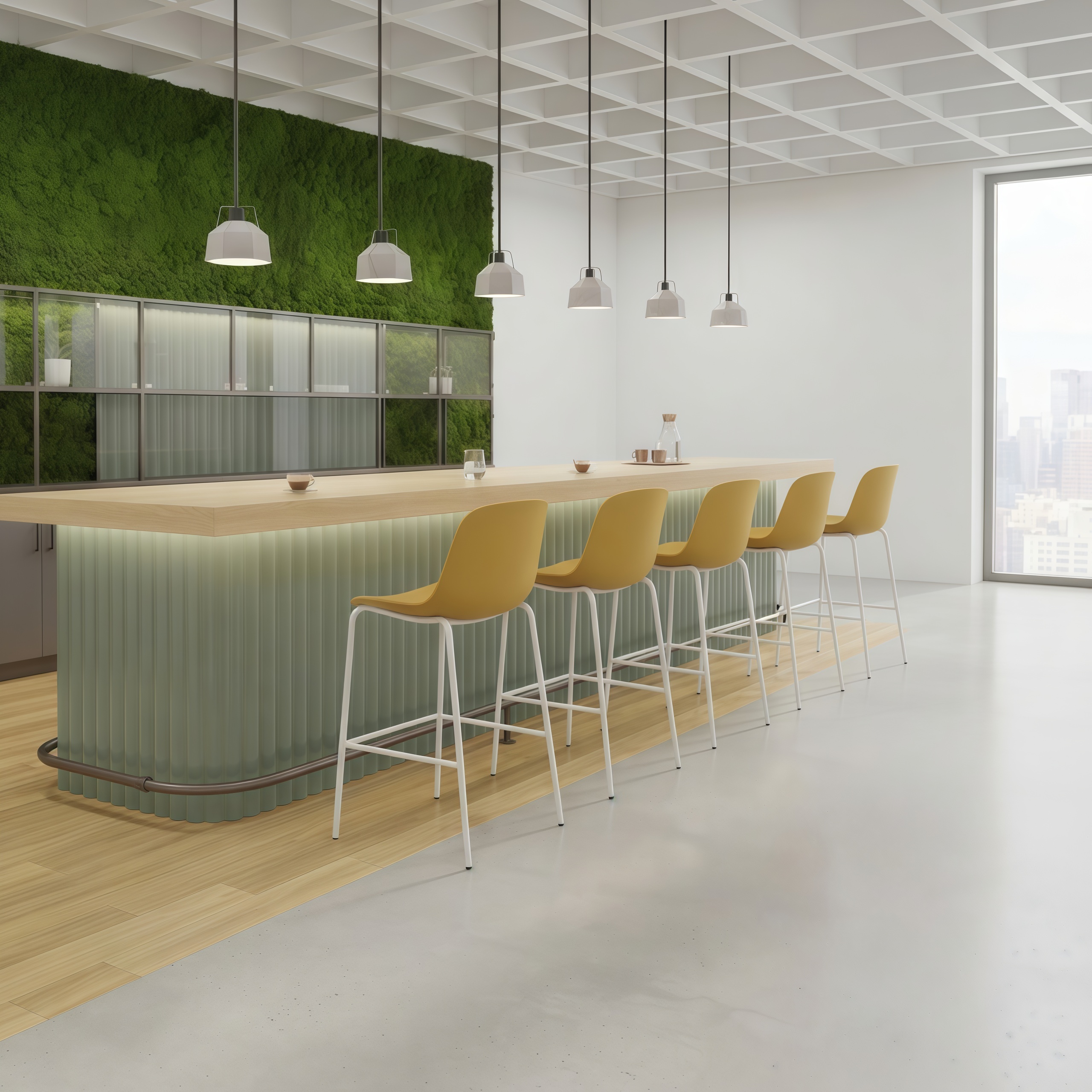 Office Bar Stool Upholstered Adjustable Rolling Counter Height Seating