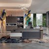 Executive Desk Modern Luxury L-Shaped Wood Director Table