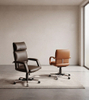 Vintage Executive Office Chair Ergonomic High Back Swivel Seating