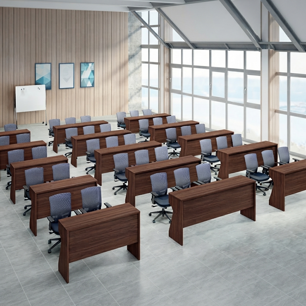 Modular Training Table Modern Wood Desk Conference Workstation