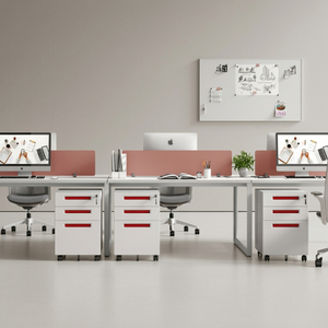Mobile File Cabinet Locking Three Drawer Under Desk Storage
