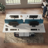 Bench Workstation 4 Person Modern Office Desk Storage