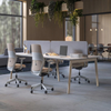 Office Workstation Modern Desk with Privacy Panel