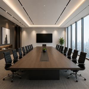 Luxury Walnut Veneer Meeting Room Table