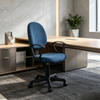 Blue Mesh Task Office Chair with Fixed Arms