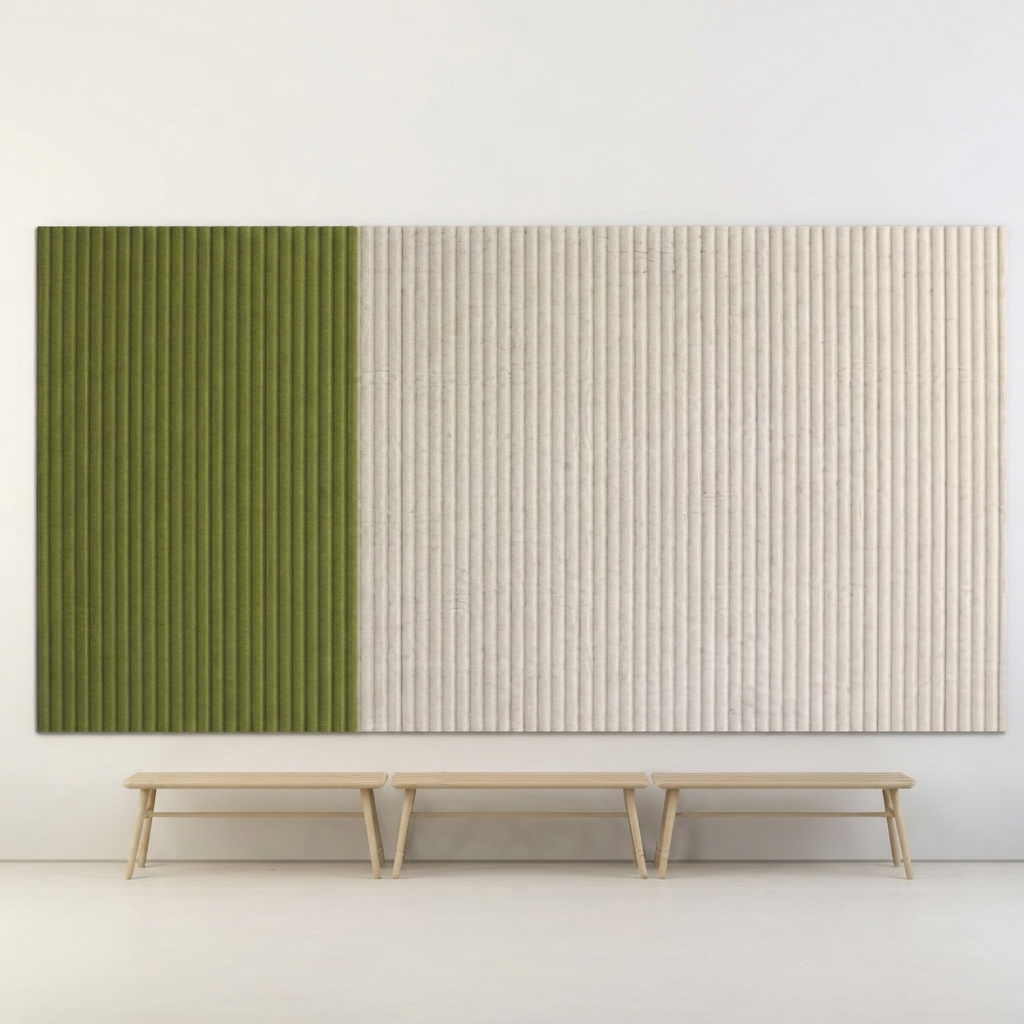 Fluted Acoustic Wall Panels PET Felt Decorative Office Cladding