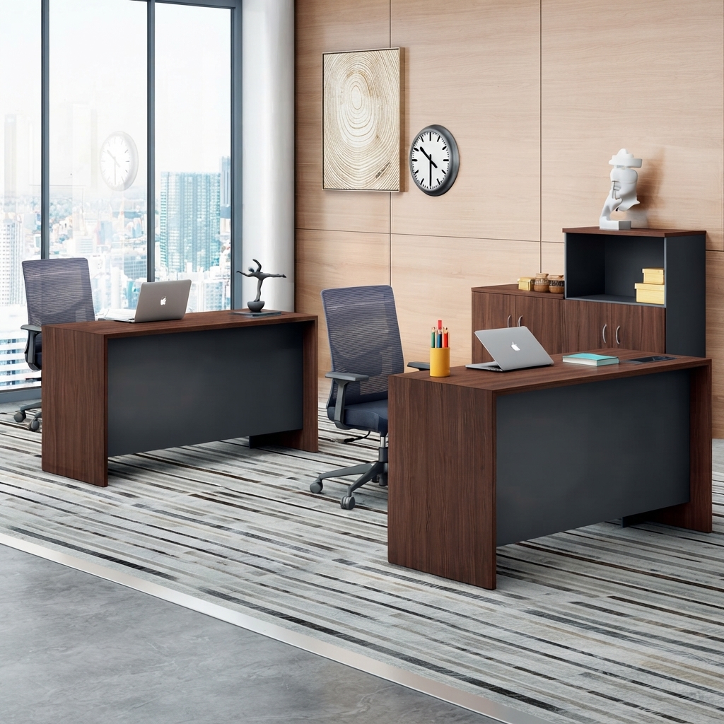 Executive Office Desk Modern Wood Workstation Computer Table