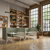 Office Booth Reception Sofa High Back Booth Seating Commercial Furniture
