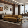 Executive Office Sofa Luxury Leather Modern CEO Reception Couch