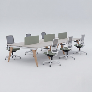 Office Workstation Modern Desk with Privacy Panel