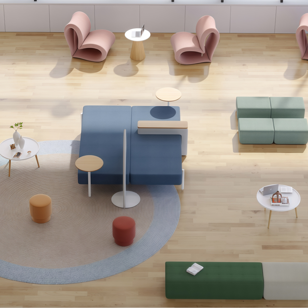 Modern Lounge Bench Seating with Privacy Screen Solution