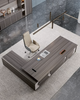 CEO Desk Voyage Series with Modern Wood Panel
