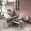 Collaborative Office Workstation Desk with Privacy Screens