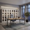 Glass Door Office Cabinet Modern Lockable Metal Filing Storage