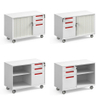 Mobile Rolling Multi-Tier Steel Office Storage Credenza