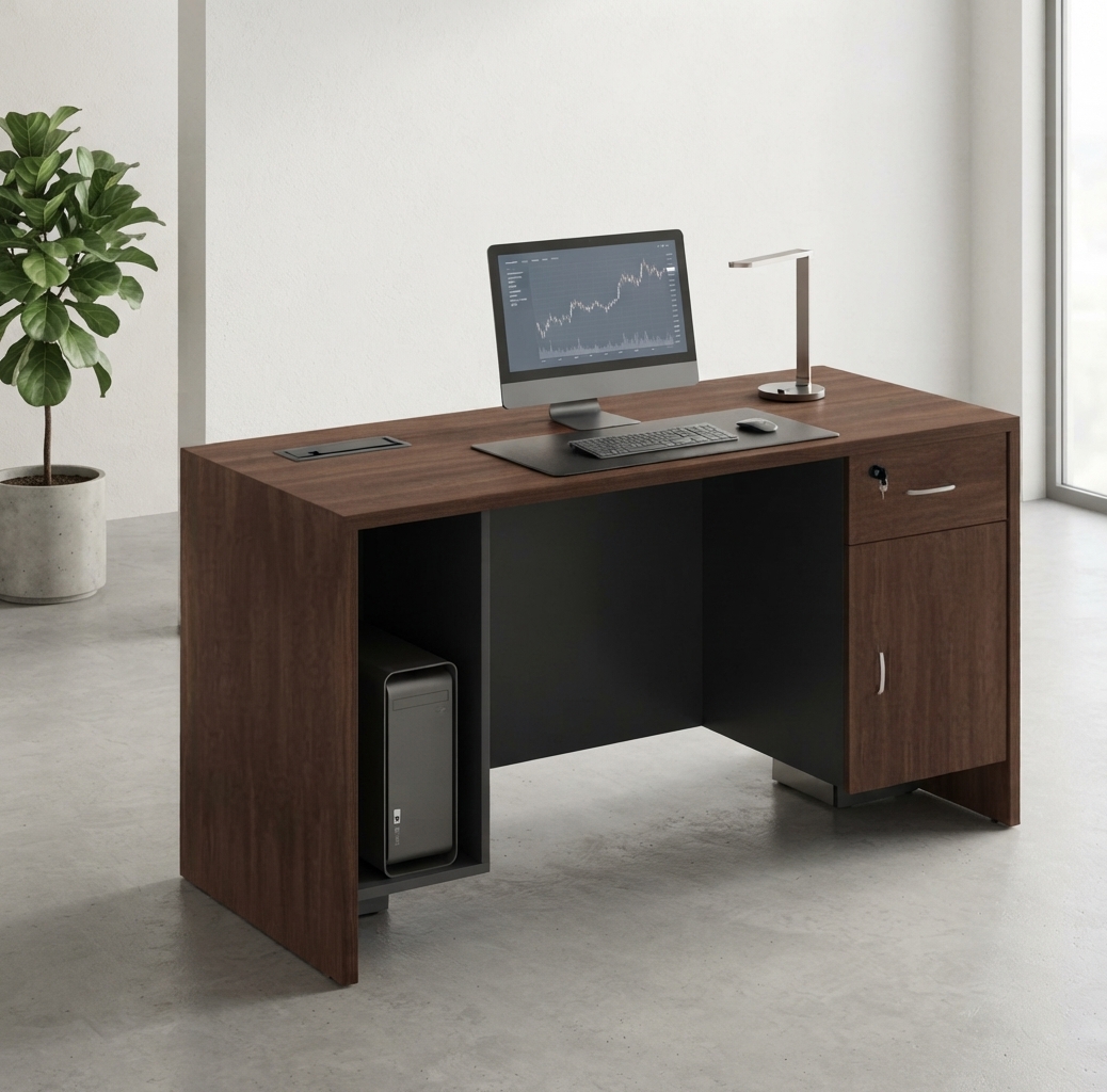 Executive Office Desk Modern Wood Workstation Computer Table