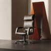 Vintage Executive Office Chair Ergonomic High Back Swivel Seating