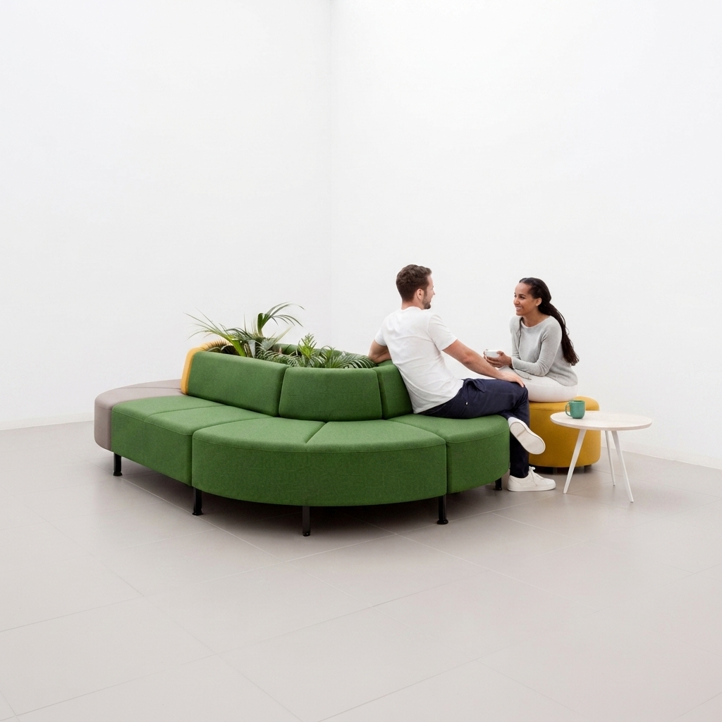 Modular Office Circular Sofa Commercial Round Lounge Seating