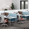 Office Cubicle Modern 4 Person Desk with Acoustic Divider