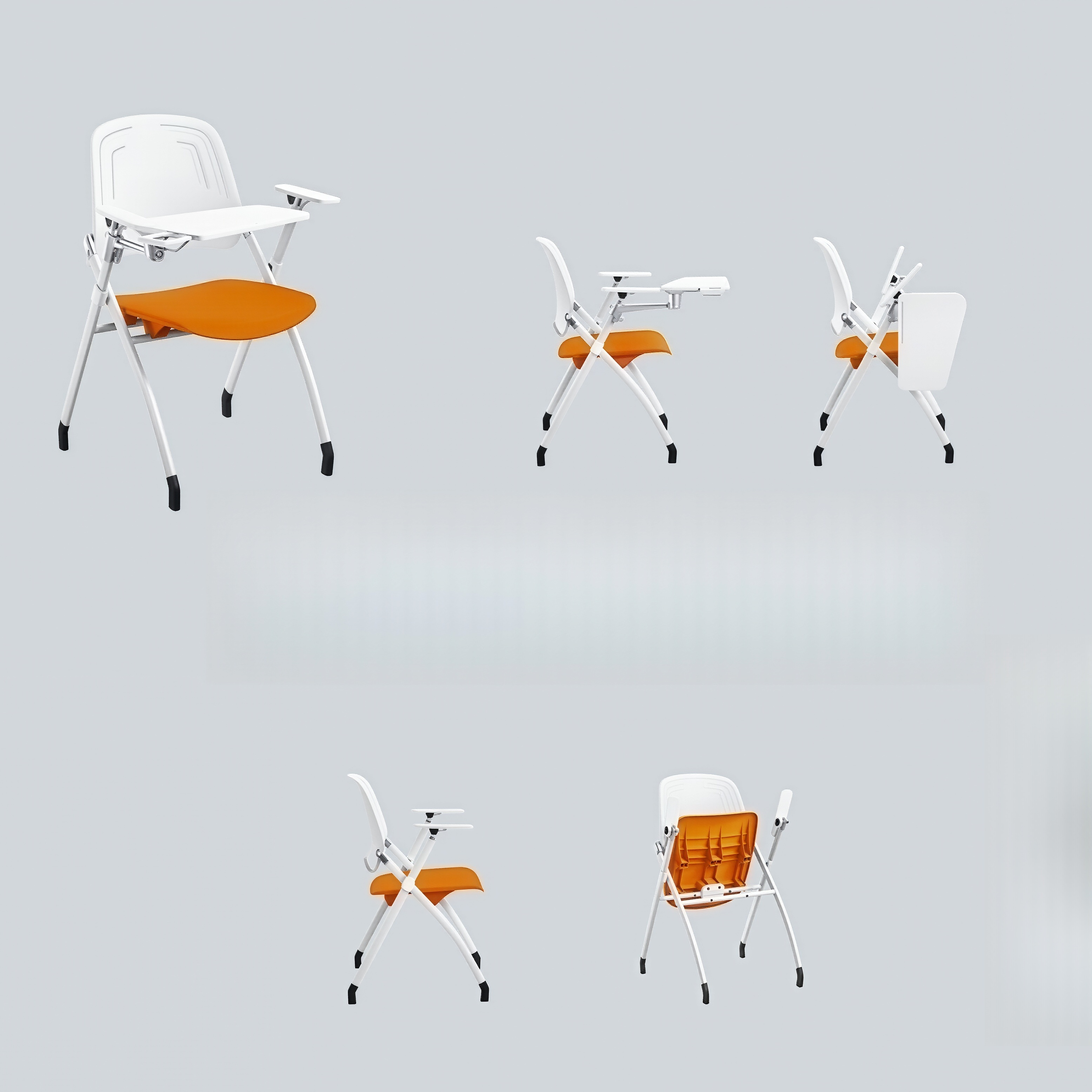 Training Chair with Writing Tablet Folding Nesting Design