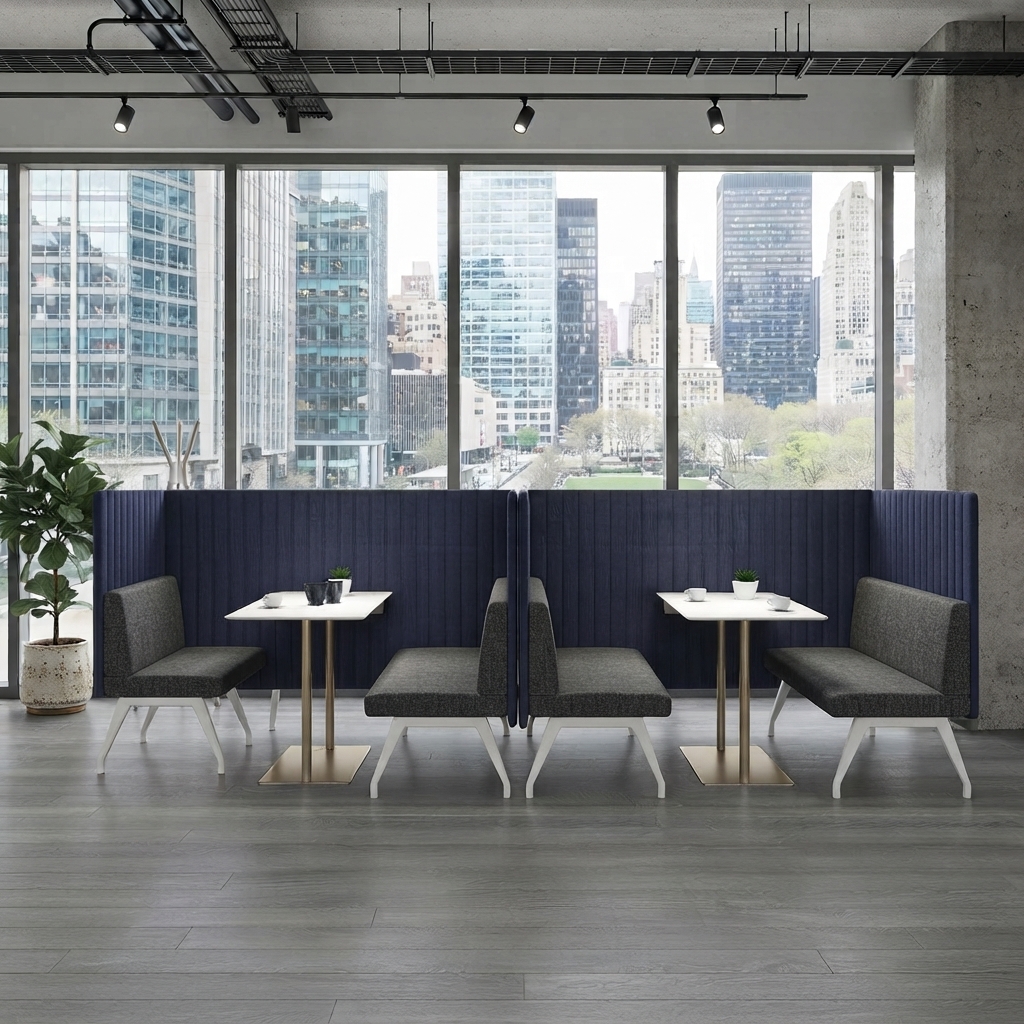 Office Booth Reception Sofa High Back Booth Seating Commercial Furniture