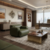 Executive Office Sofa Luxury Leather Modern CEO Reception Couch