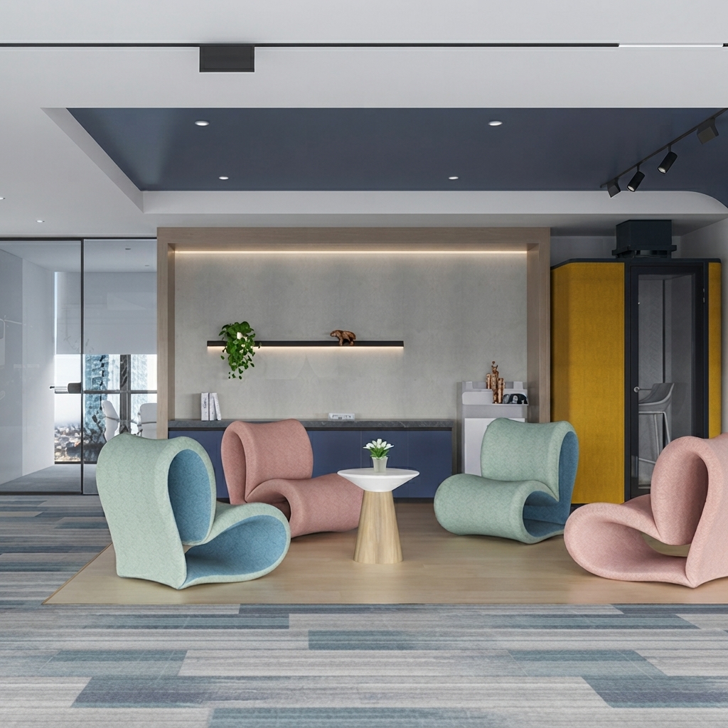 Modern Accent Lounge Chair Creative Heart Shaped Armchair