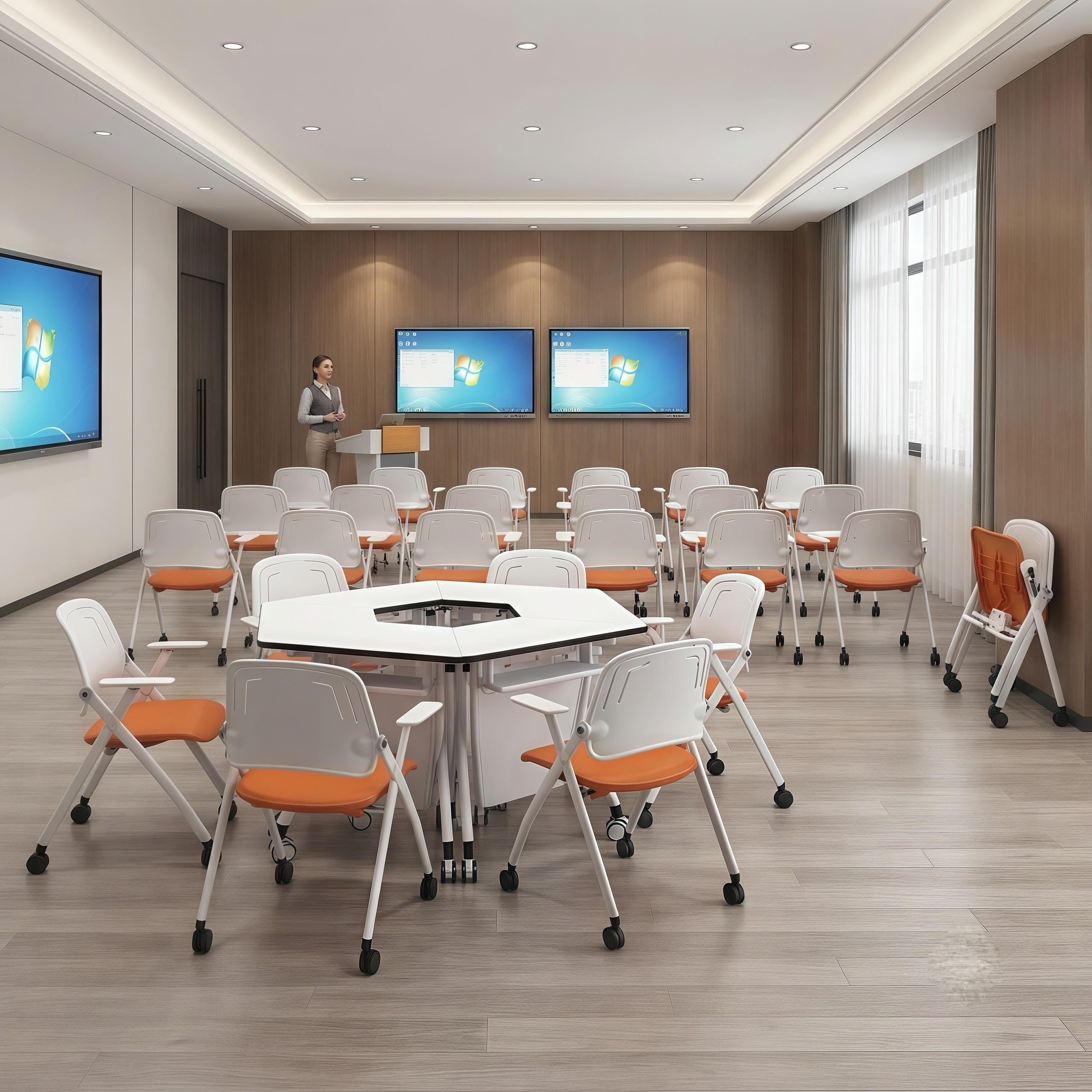 Training Chair with Writing Tablet Folding Nesting Design