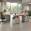 Office Workstation Modern Desk with Privacy Panel